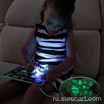 Kids Magic Light Up Доска для рисования Glow Pad